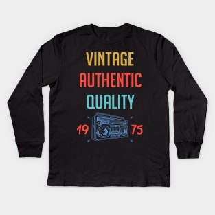 1975 Vintage 45th Birthday Anniversary Kids Long Sleeve T-Shirt